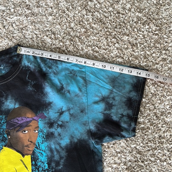 Blue & Black Tie-Dye Crew Neck Oversized T-Shirt Sz L - Picture 8 of 8